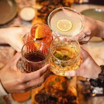 A toast with cocktails